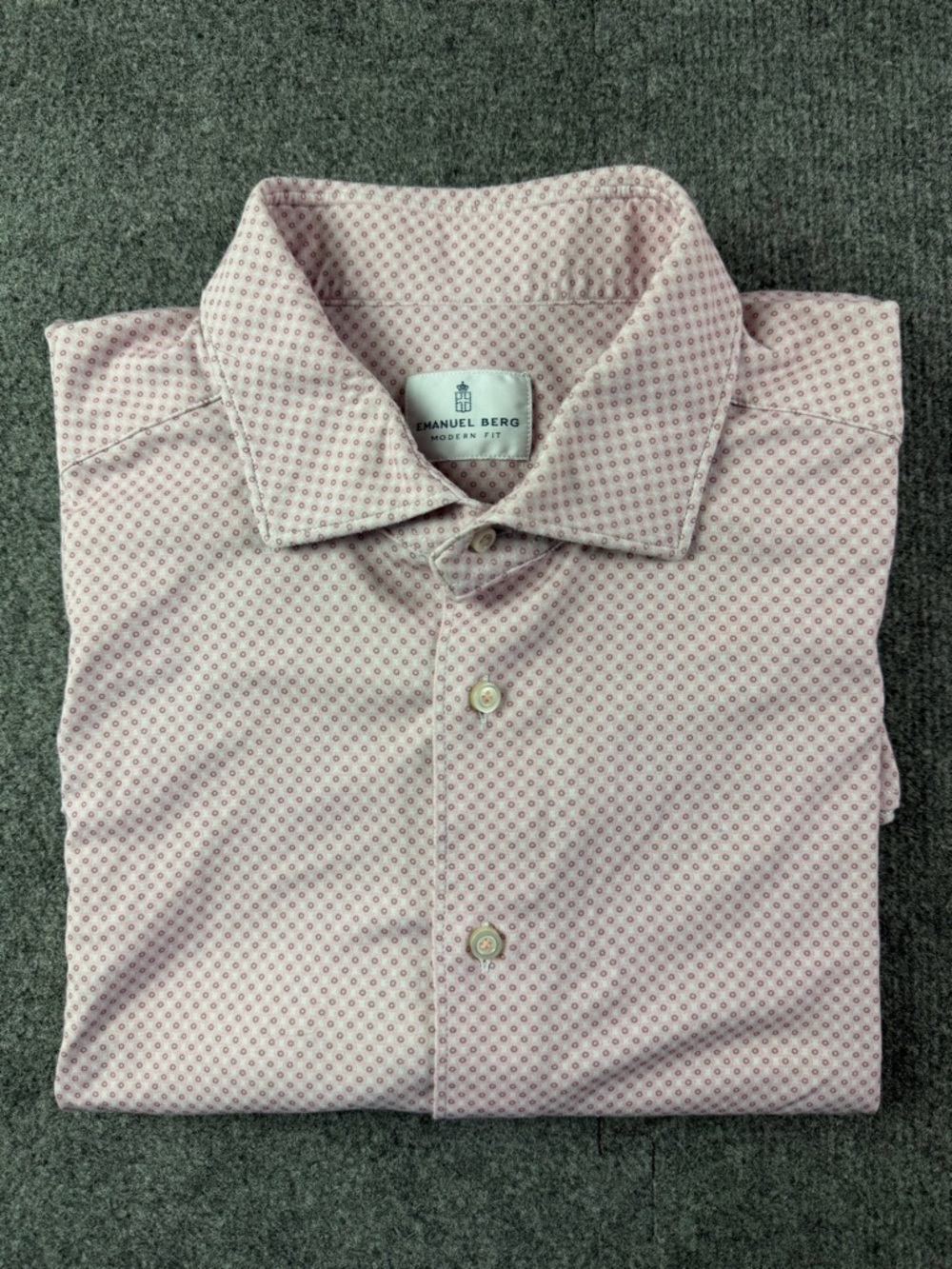 Emanuel Berg Modern Fit Mens Cotton Blend Long Sleeve Shirt Size XL Multicolor